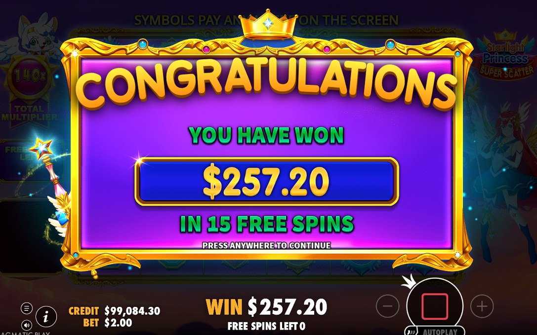 Free Spins-start med 15 spins, TOTAL MULTIPLIER på noll